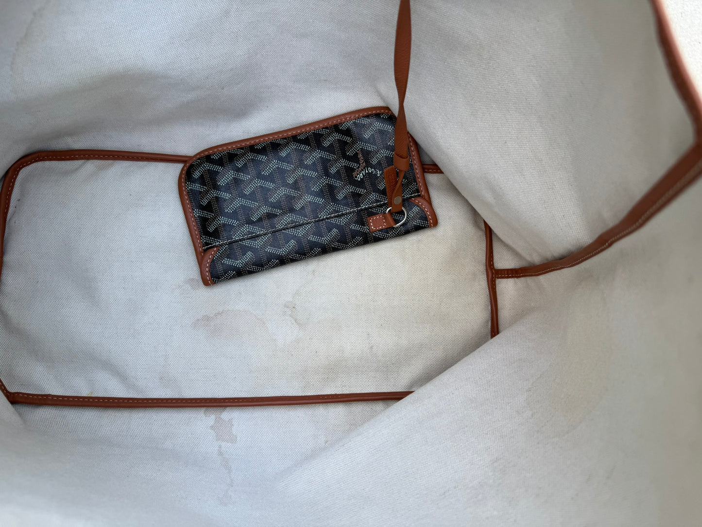 Goyard Saint Louis GM in Black Goyardine Canvas with Gold Trim