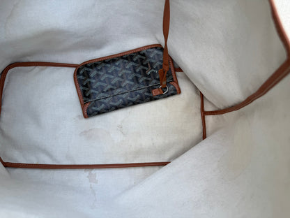 Goyard Saint Louis GM in Black Goyardine Canvas with Gold Trim