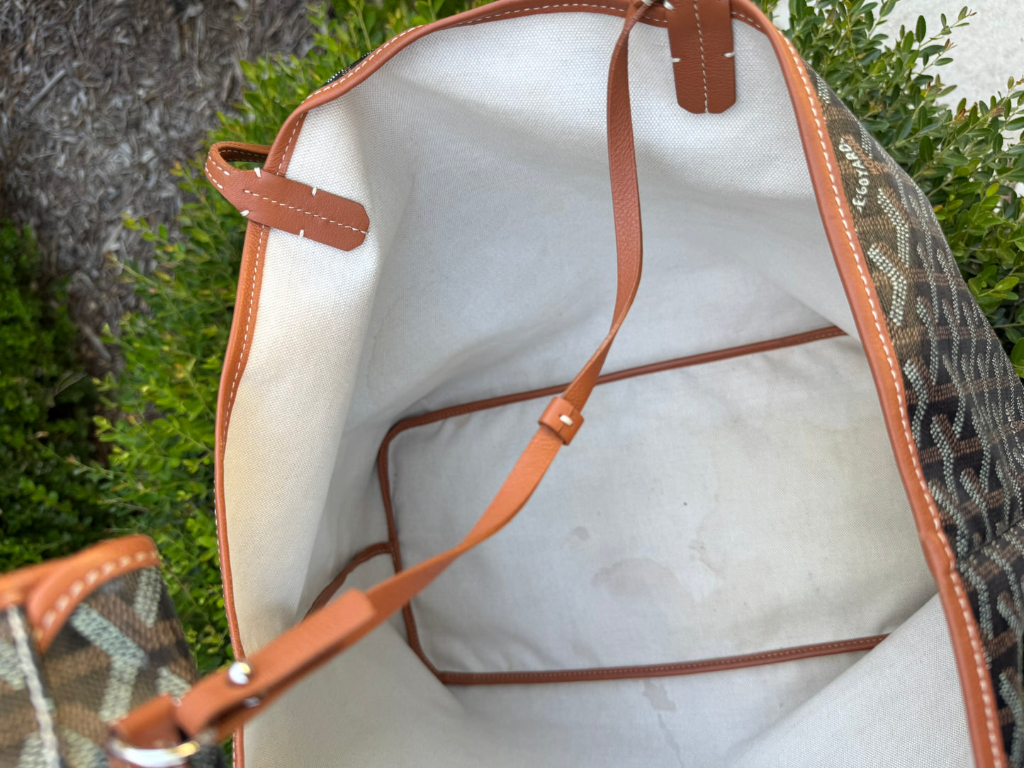 Goyard Saint Louis GM in Black Goyardine Canvas with Gold Trim