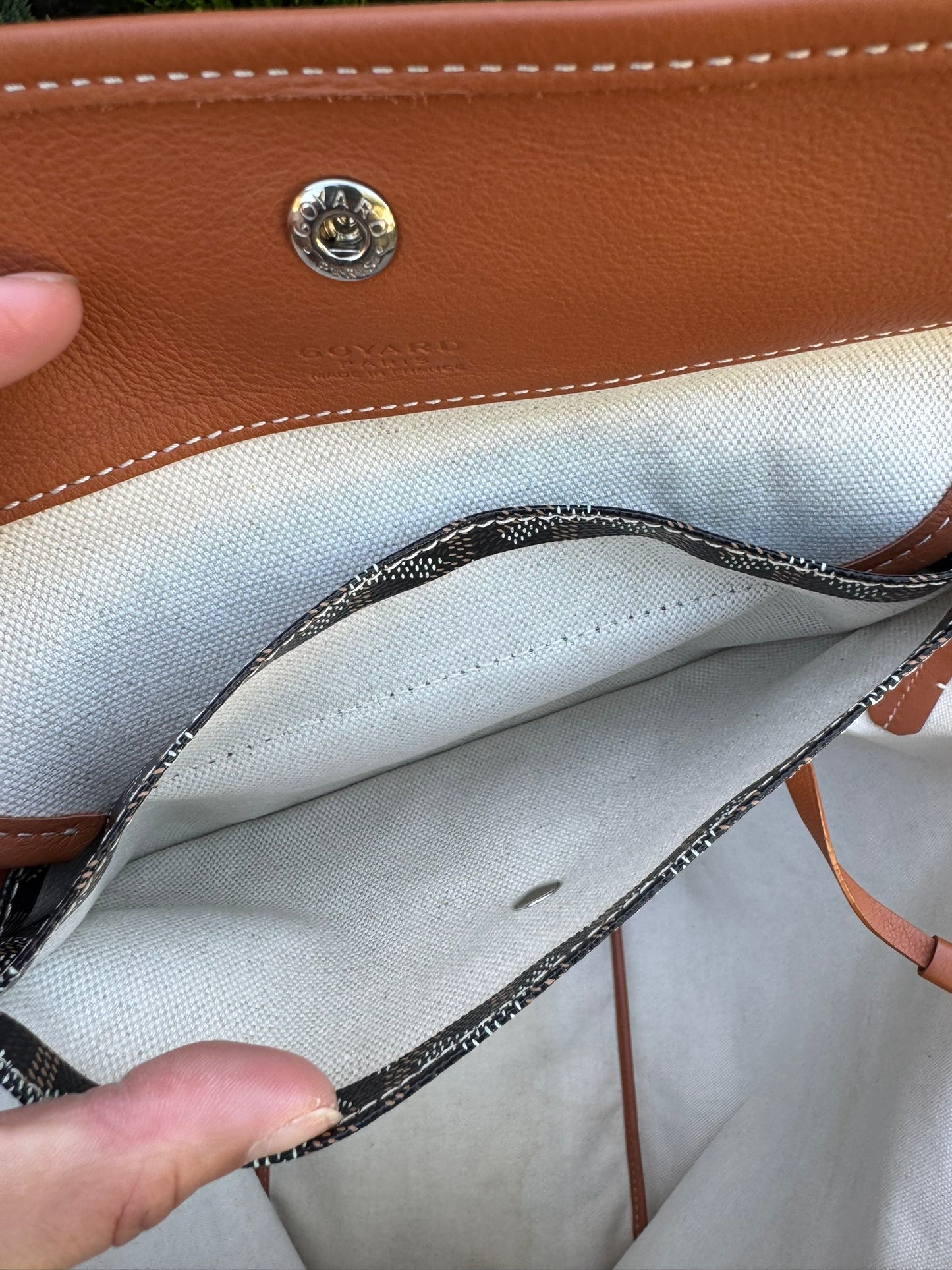 Goyard Saint Louis GM in Black Goyardine Canvas with Gold Trim