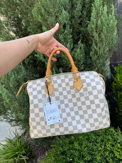 Louis Vuitton Speedy 30 in Damier Azur Canvas