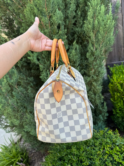 Louis Vuitton Speedy 30 in Damier Azur Canvas