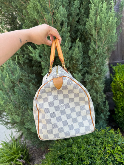 Louis Vuitton Speedy 30 in Damier Azur Canvas