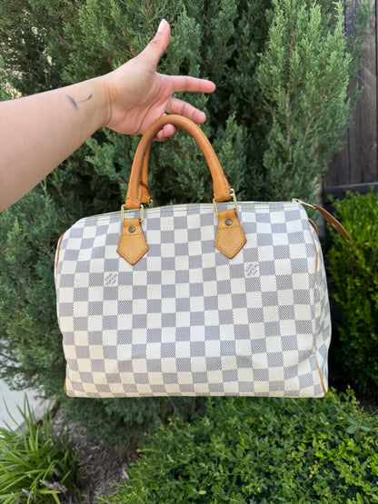 Louis Vuitton Speedy 30 in Damier Azur Canvas