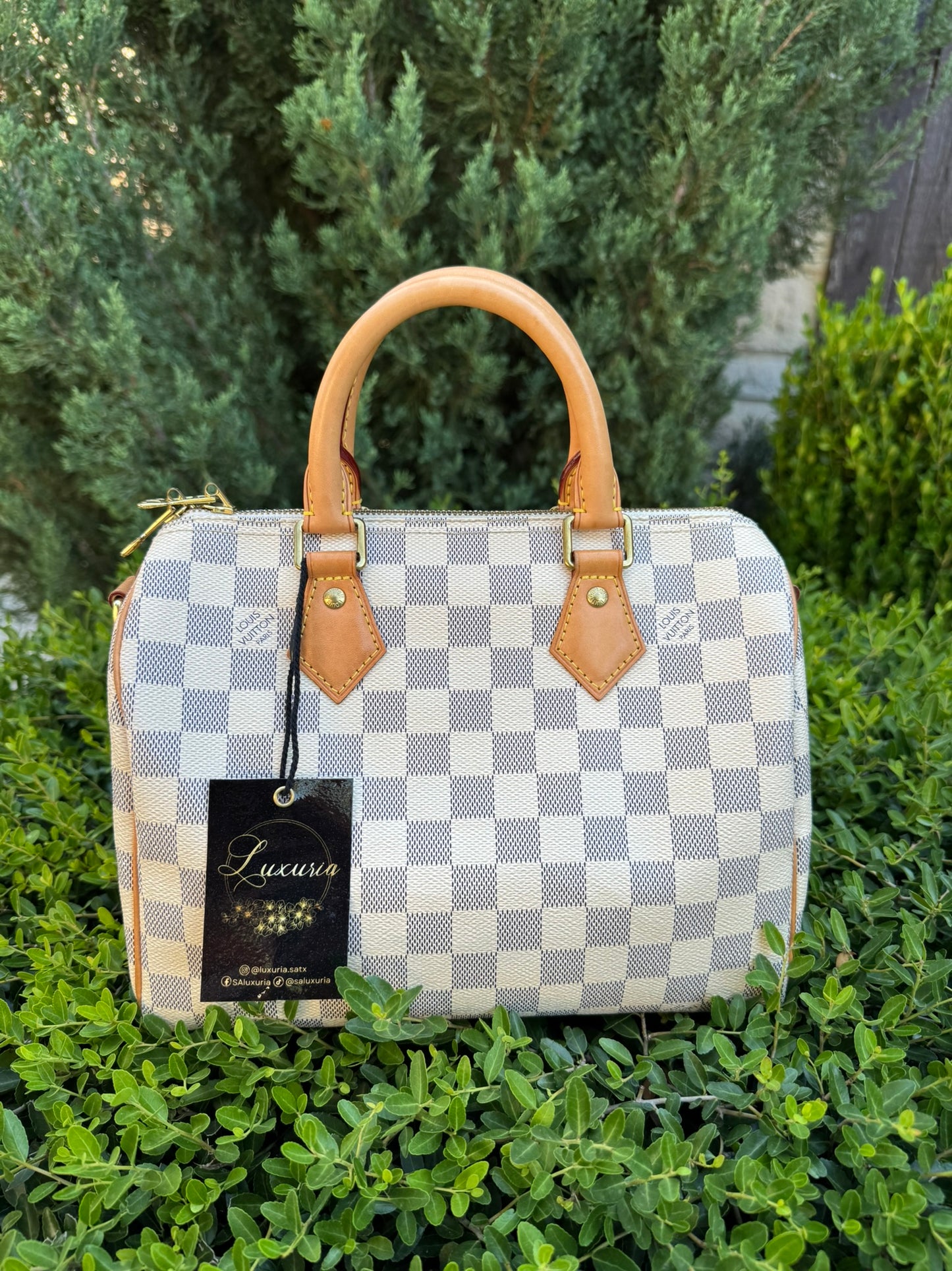 Louis Vuitton Speedy Bandoulière 25 in Damier Azur Canvas