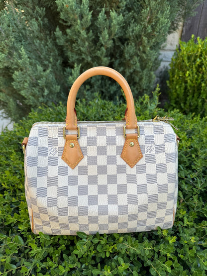 Louis Vuitton Speedy Bandoulière 25 in Damier Azur Canvas