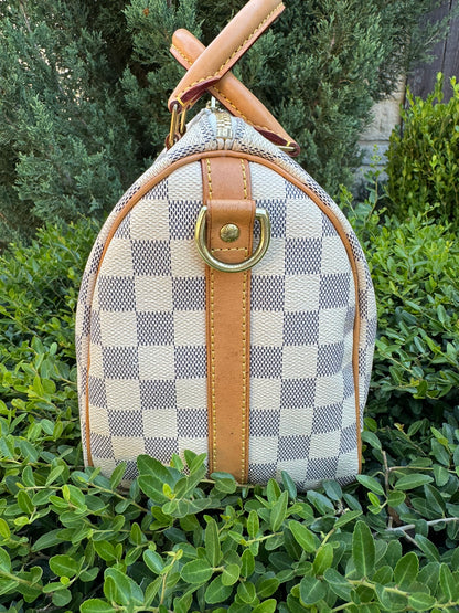 Louis Vuitton Speedy Bandoulière 25 in Damier Azur Canvas