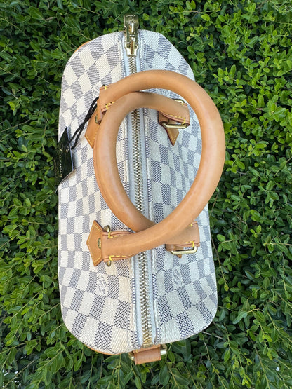 Louis Vuitton Speedy Bandoulière 25 in Damier Azur Canvas