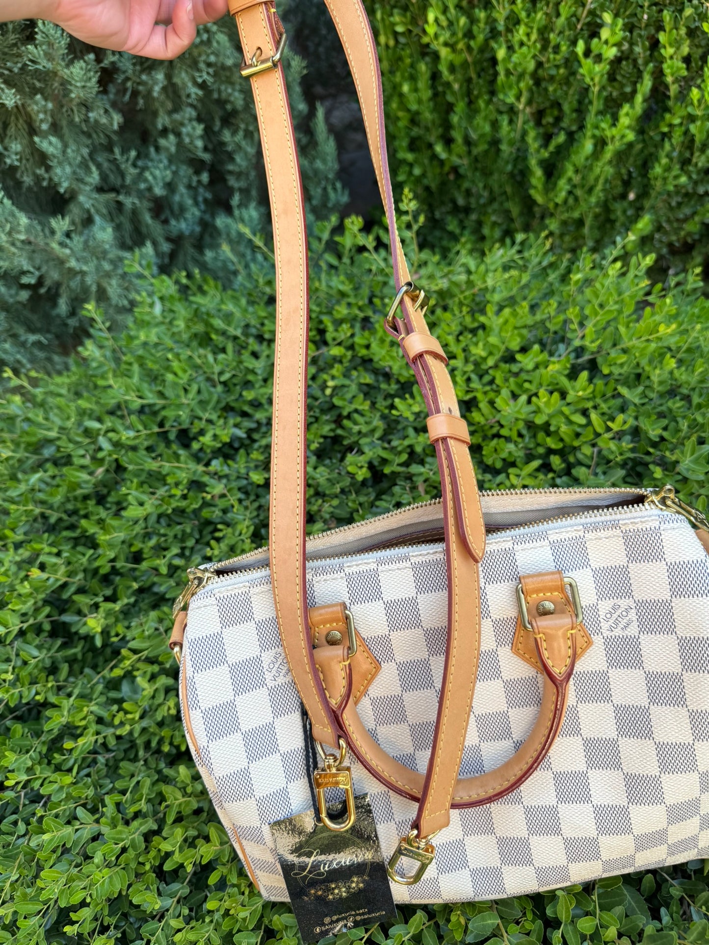 Louis Vuitton Speedy Bandoulière 25 in Damier Azur Canvas