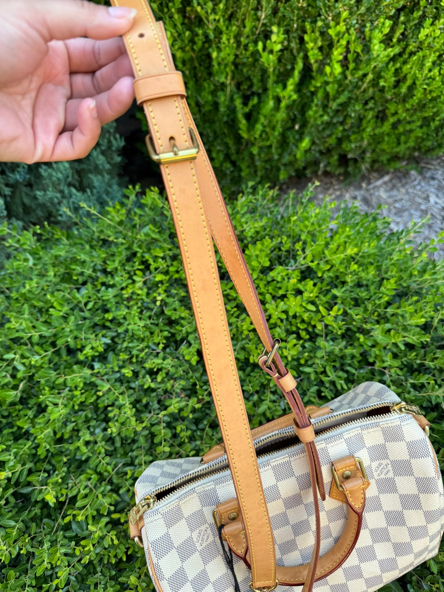 Louis Vuitton Speedy Bandoulière 25 in Damier Azur Canvas