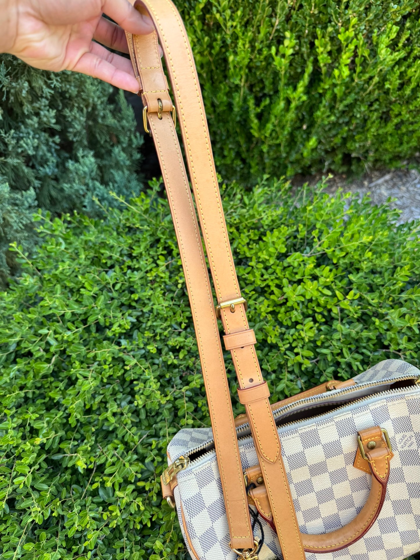 Louis Vuitton Speedy Bandoulière 25 in Damier Azur Canvas