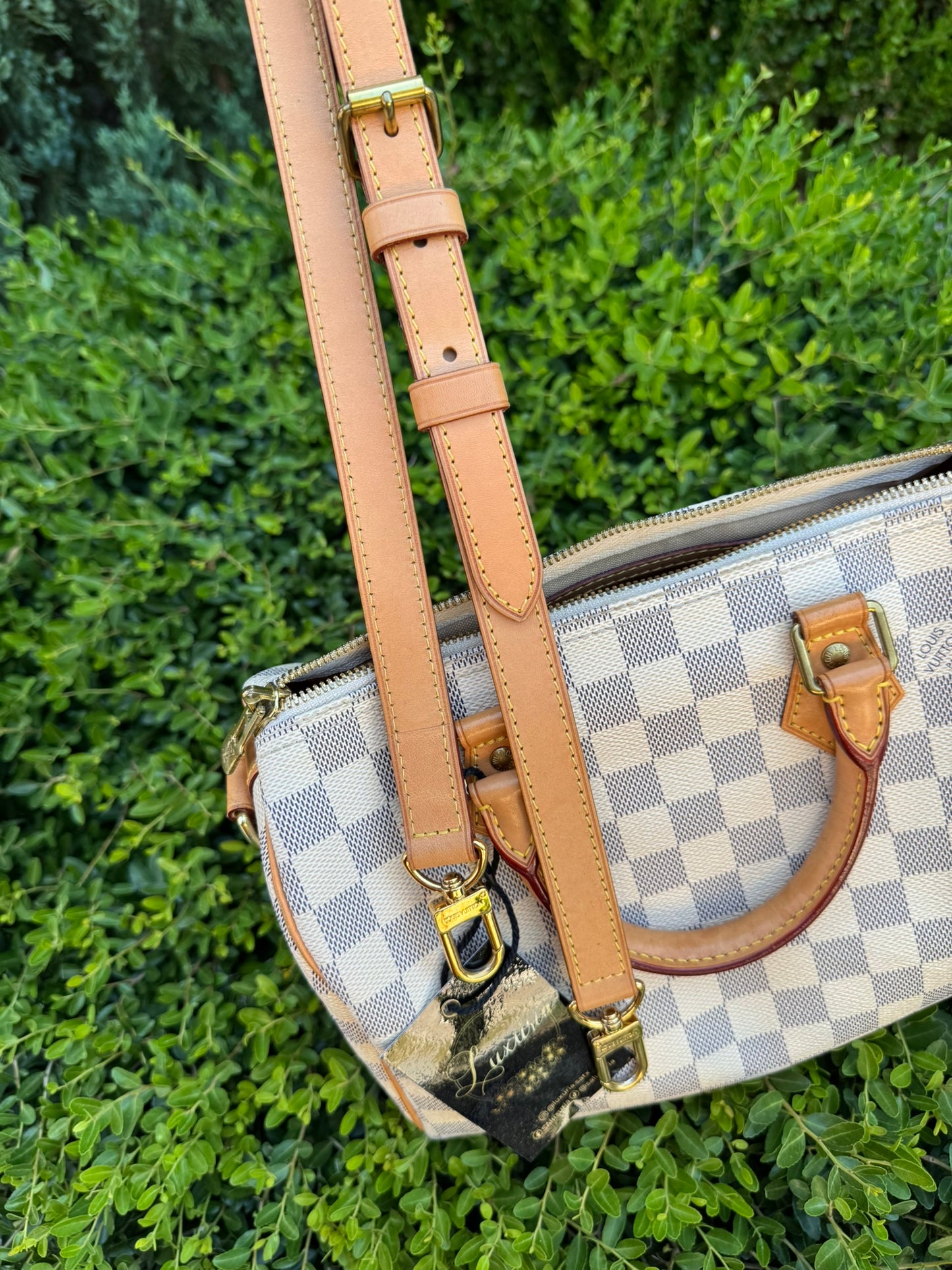 Louis Vuitton Speedy Bandoulière 25 in Damier Azur Canvas