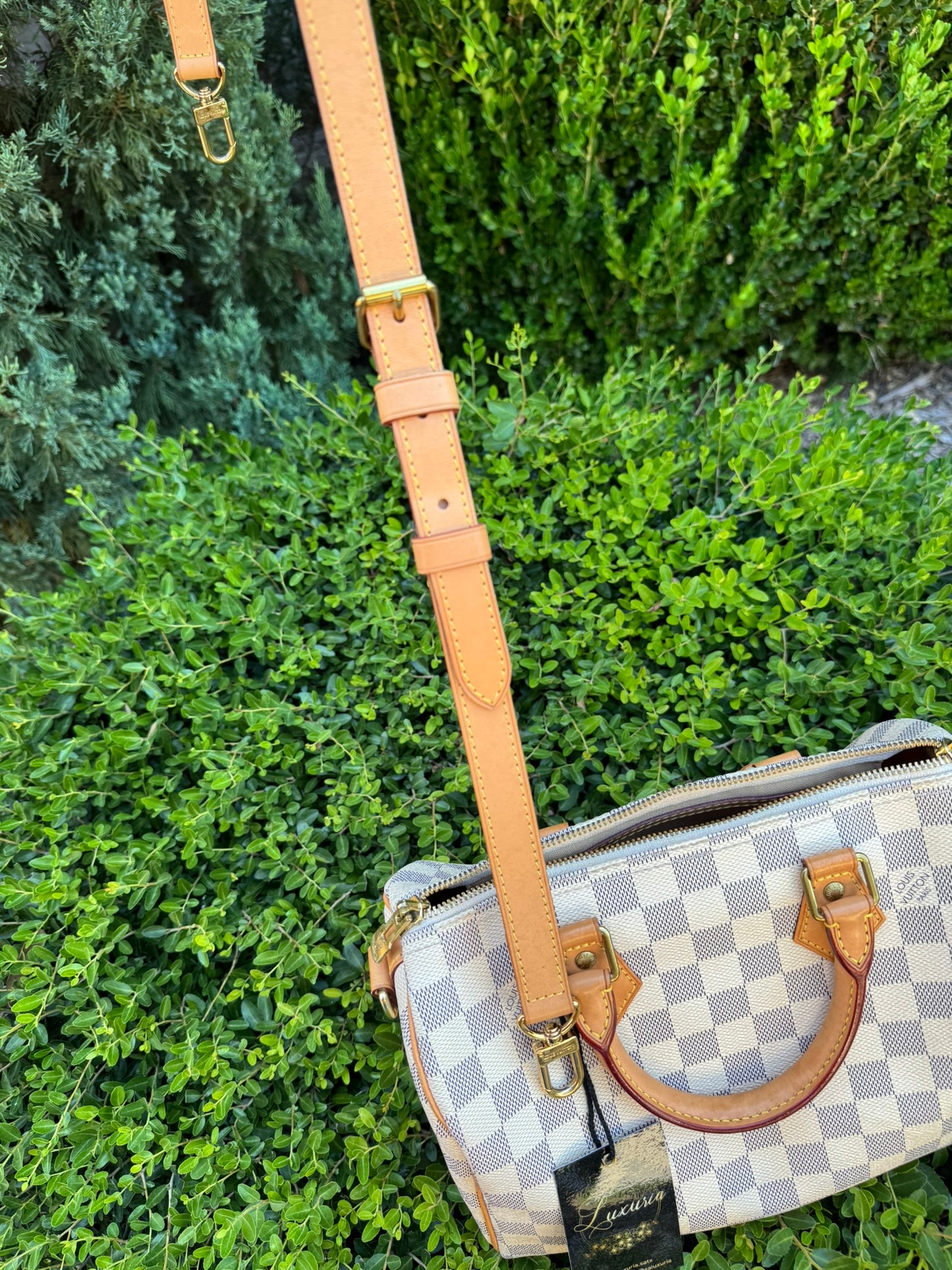Louis Vuitton Speedy Bandoulière 25 in Damier Azur Canvas