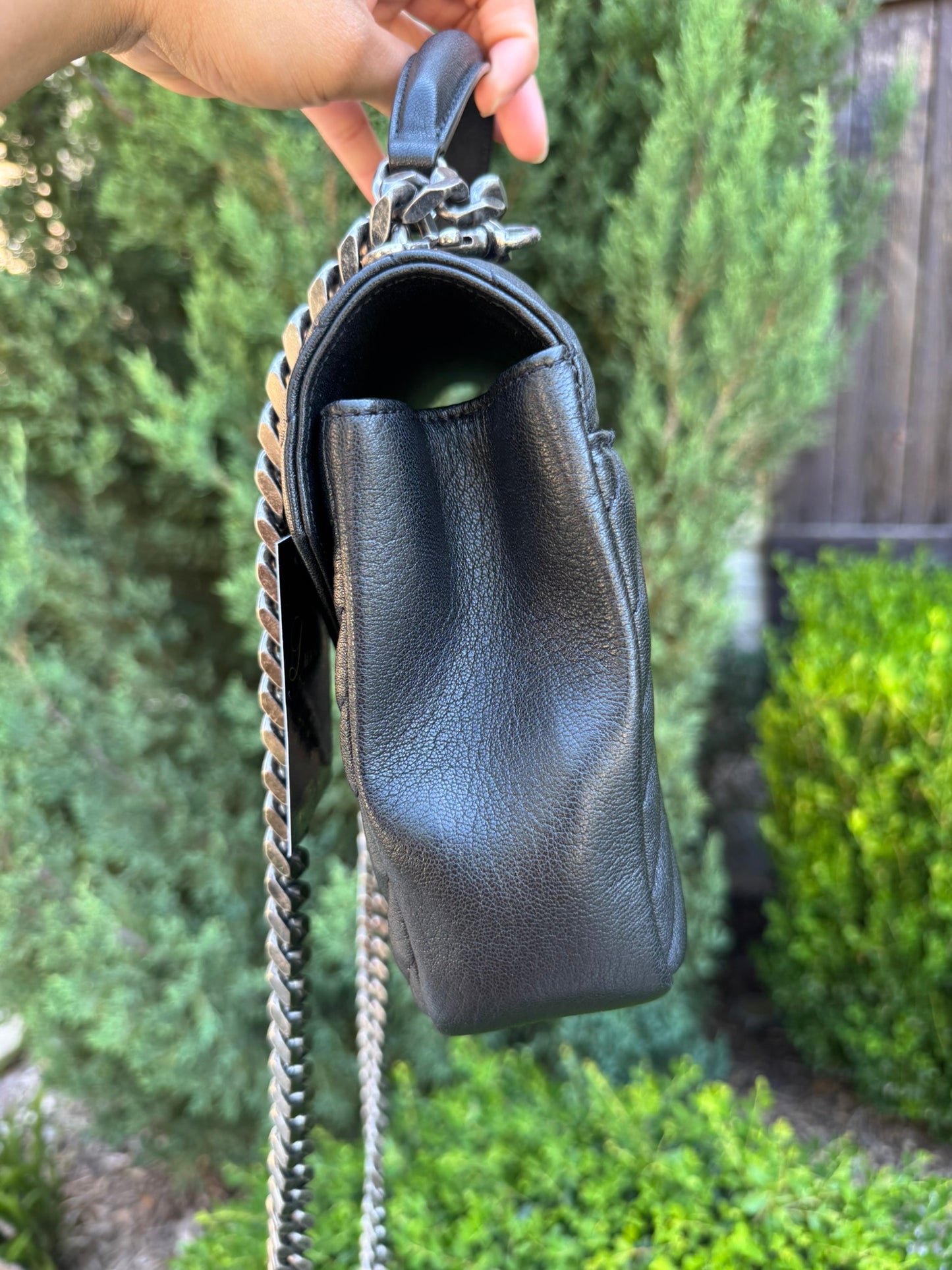 Saint Laurent College Medium in Chevron Quilted Leather