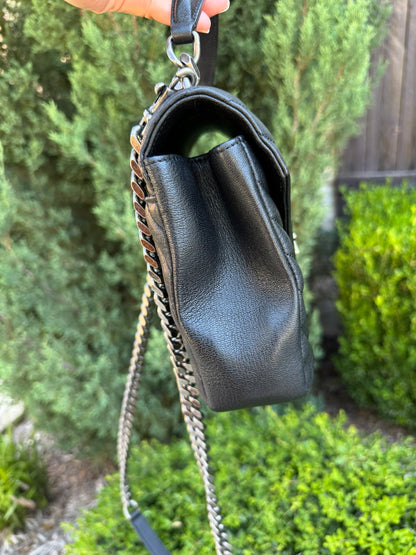 Saint Laurent College Medium in Chevron Quilted Leather