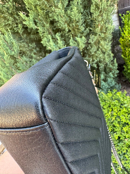 Saint Laurent College Medium in Chevron Quilted Leather