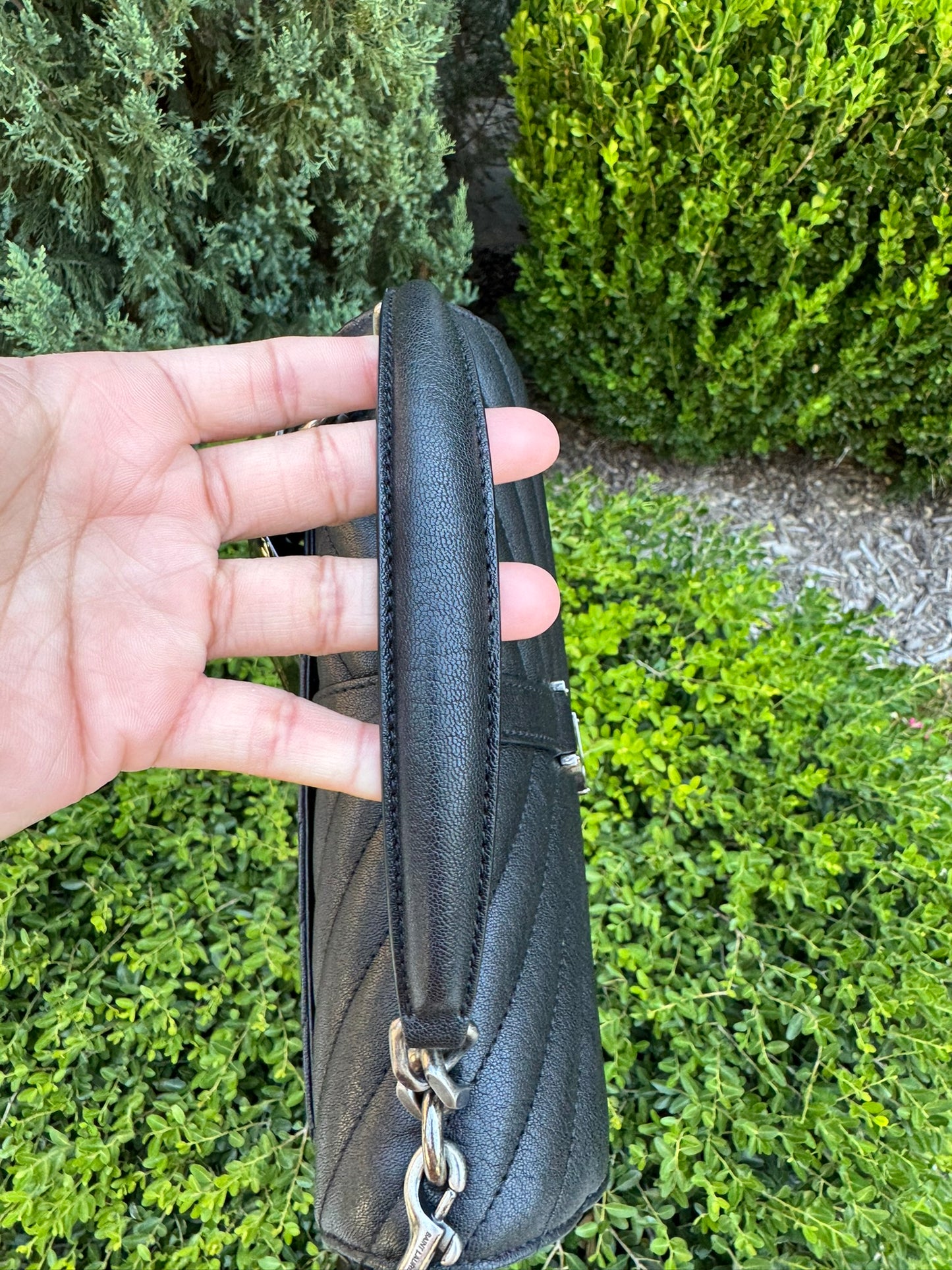 Saint Laurent College Medium in Chevron Quilted Leather