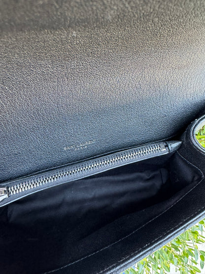 Saint Laurent College Medium in Chevron Quilted Leather