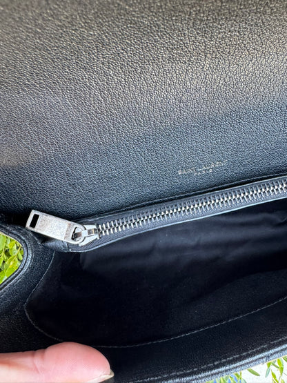 Saint Laurent College Medium in Chevron Quilted Leather