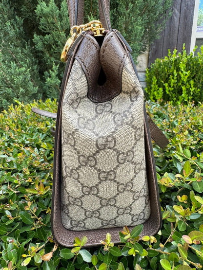 Gucci Ophidia Small Tote in Beige/Ebony GG Supreme