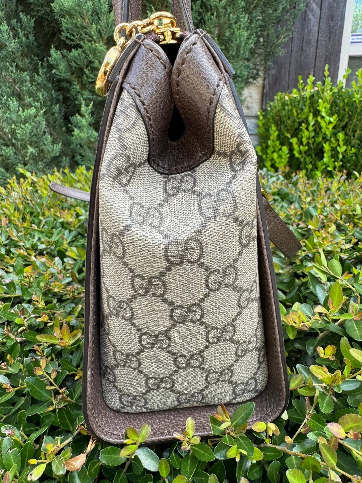 Gucci Ophidia Small Tote in Beige/Ebony GG Supreme