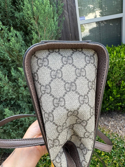 Gucci Ophidia Small Tote in Beige/Ebony GG Supreme