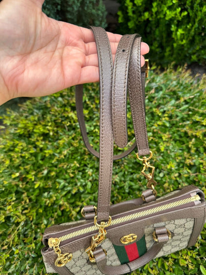 Gucci Ophidia Small Tote in Beige/Ebony GG Supreme