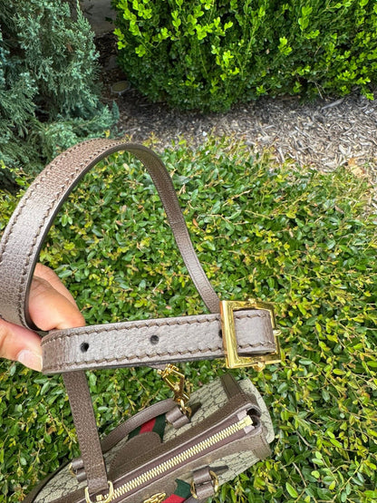 Gucci Ophidia Small Tote in Beige/Ebony GG Supreme