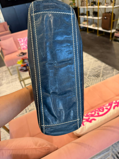 Prada Distressed Leather Chain Flap Bag