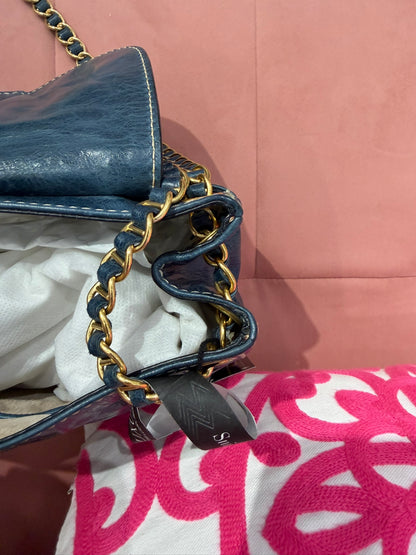 Prada Distressed Leather Chain Flap Bag