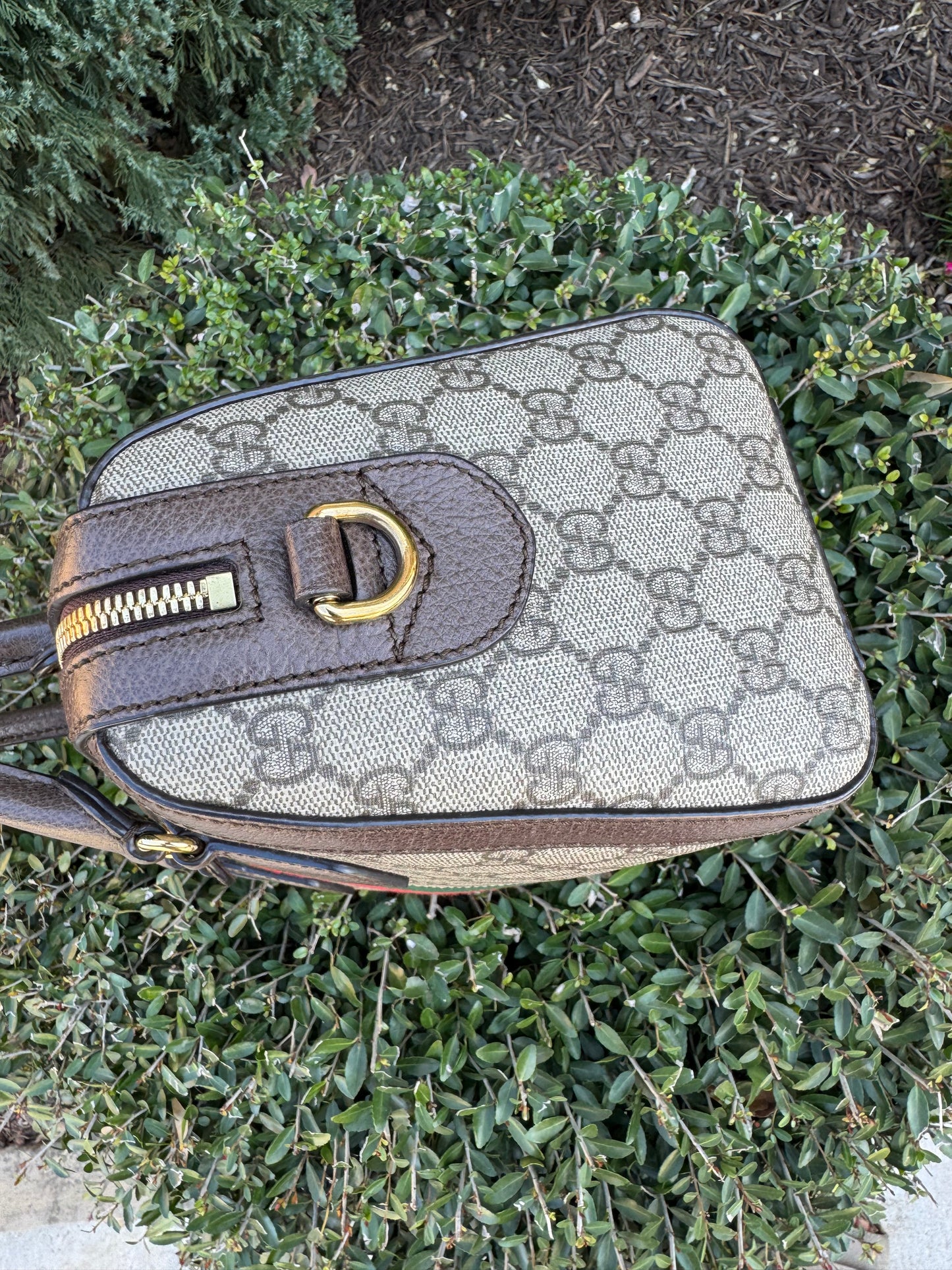 GG Supreme Monogram Boston Bag