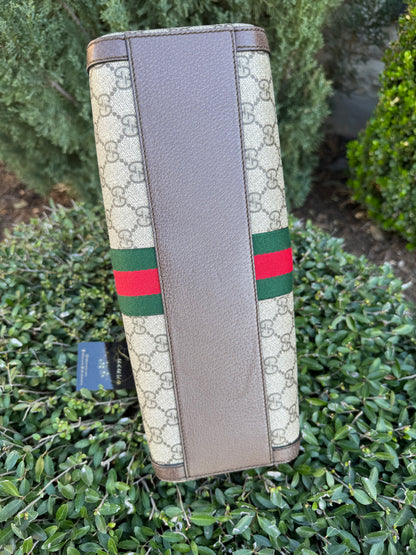 GG Supreme Monogram Boston Bag