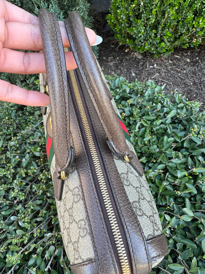 GG Supreme Monogram Boston Bag