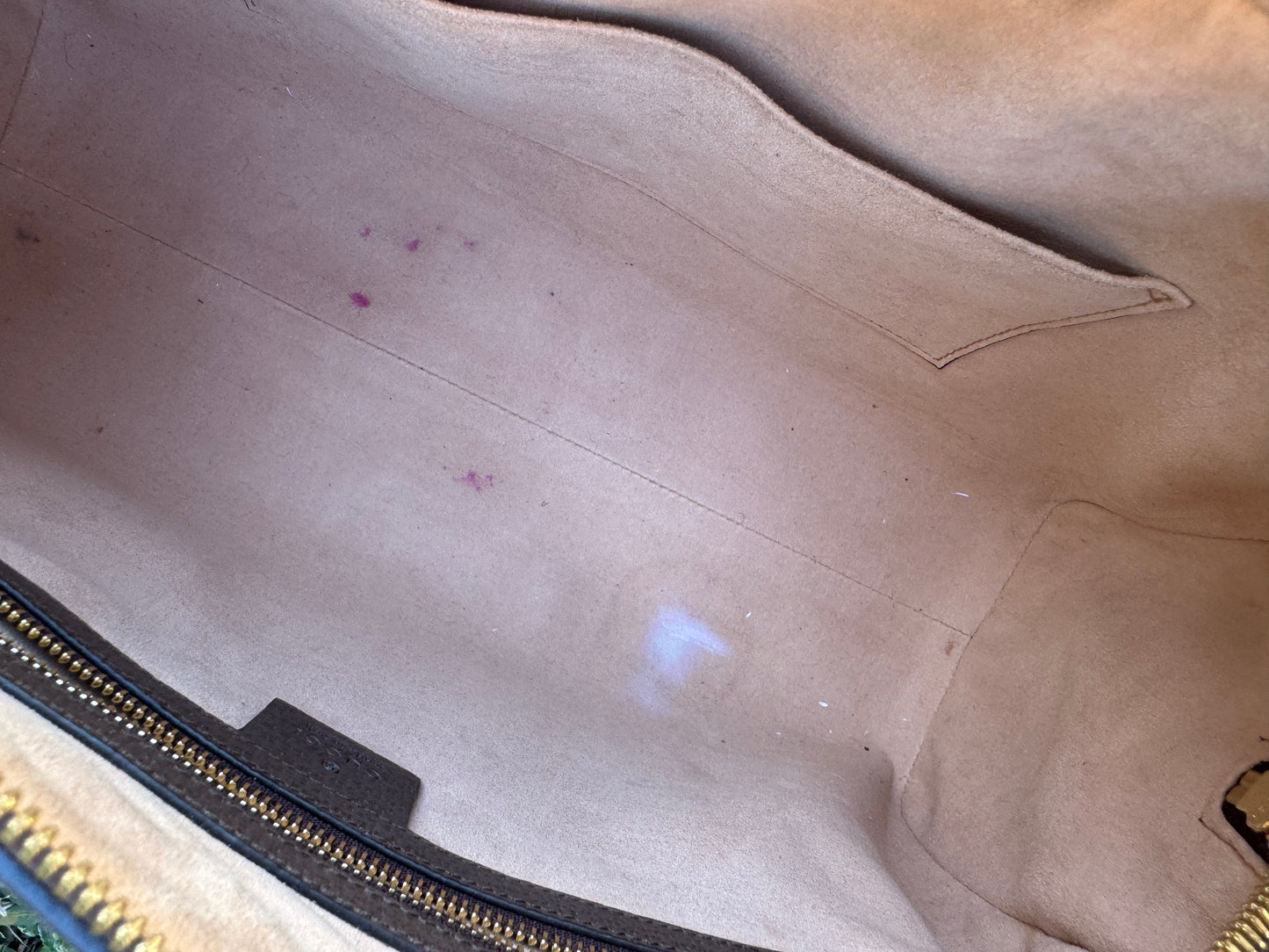 GG Supreme Monogram Boston Bag