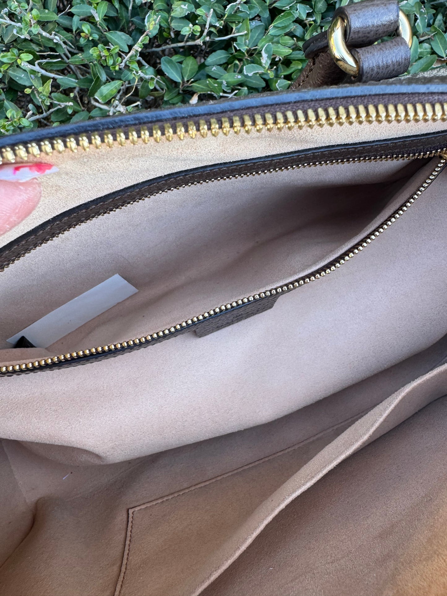 GG Supreme Monogram Boston Bag