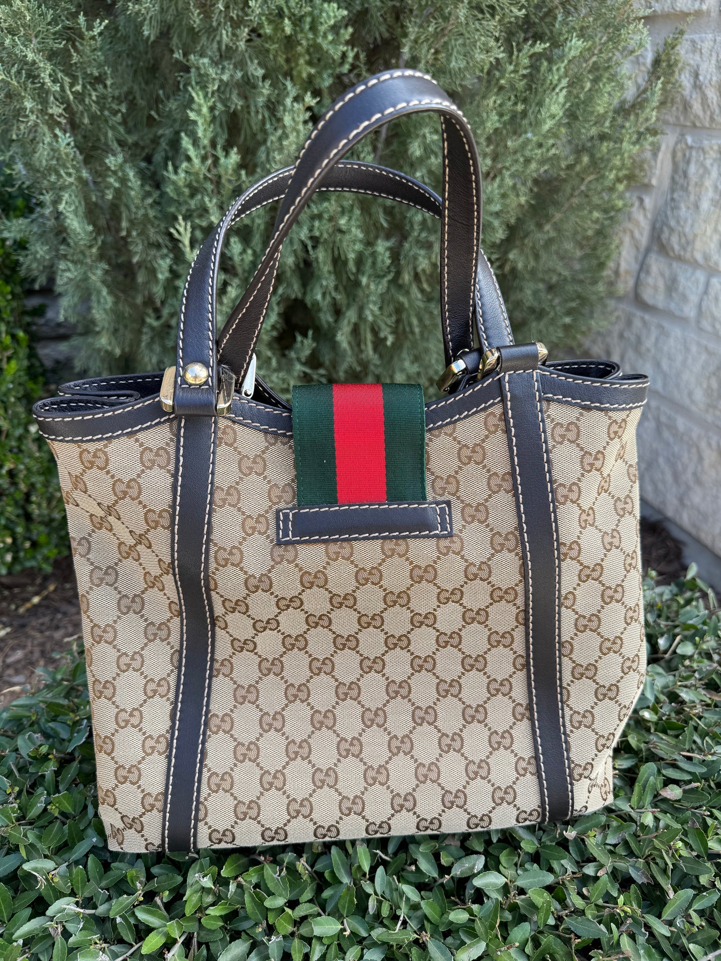 Gucci Guccissima Web Stripe Shoulder Bag