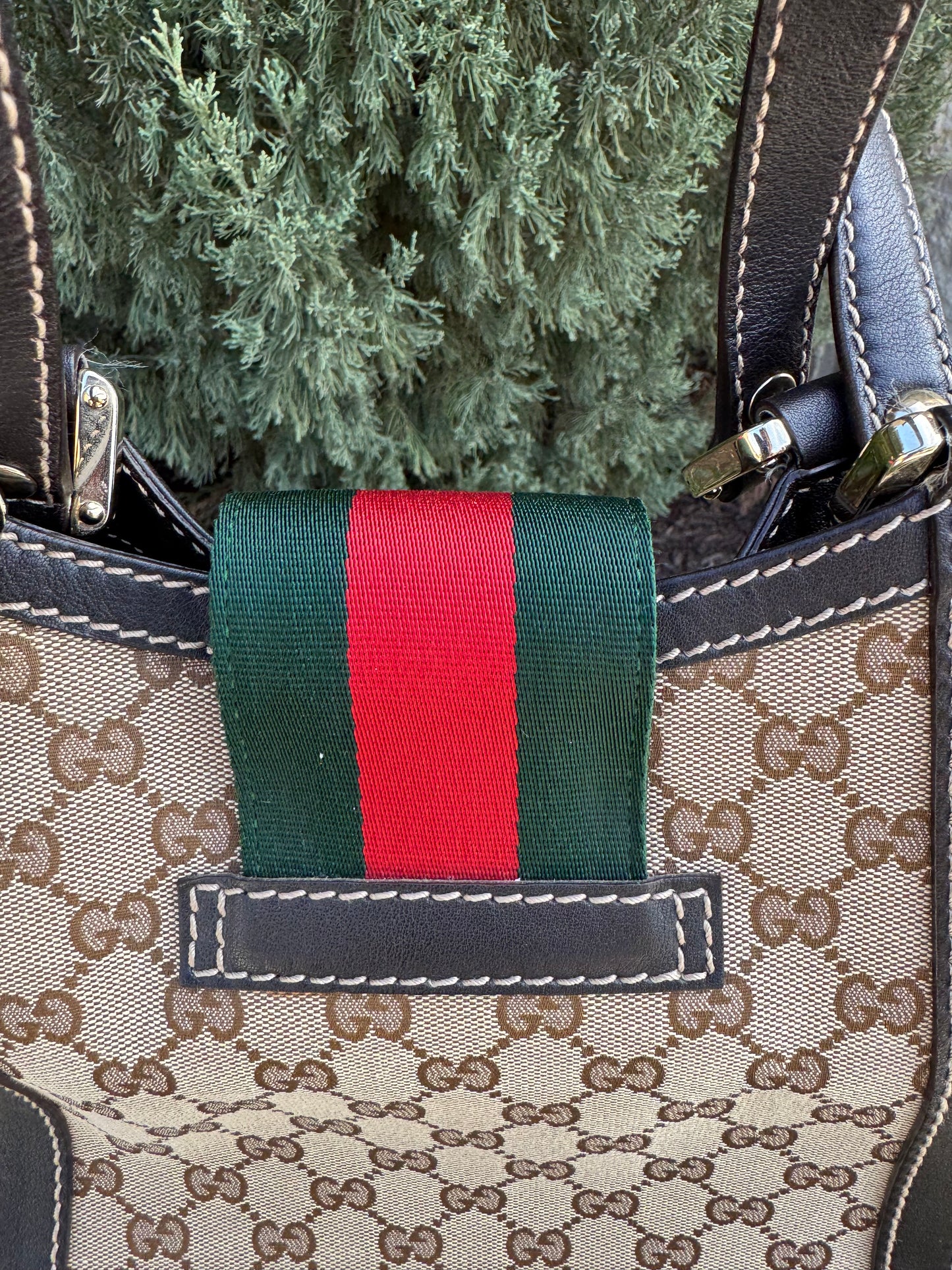 Gucci Guccissima Web Stripe Shoulder Bag