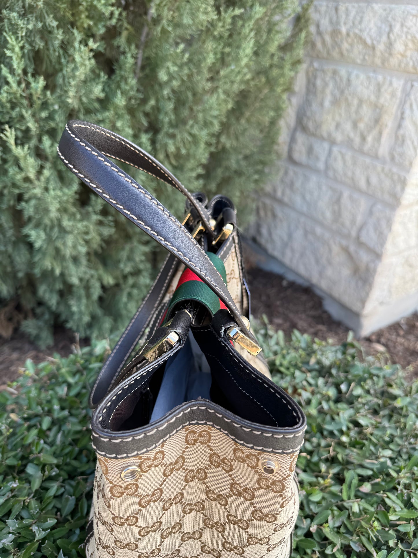 Gucci Guccissima Web Stripe Shoulder Bag