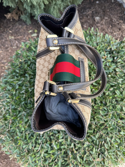 Gucci Guccissima Web Stripe Shoulder Bag
