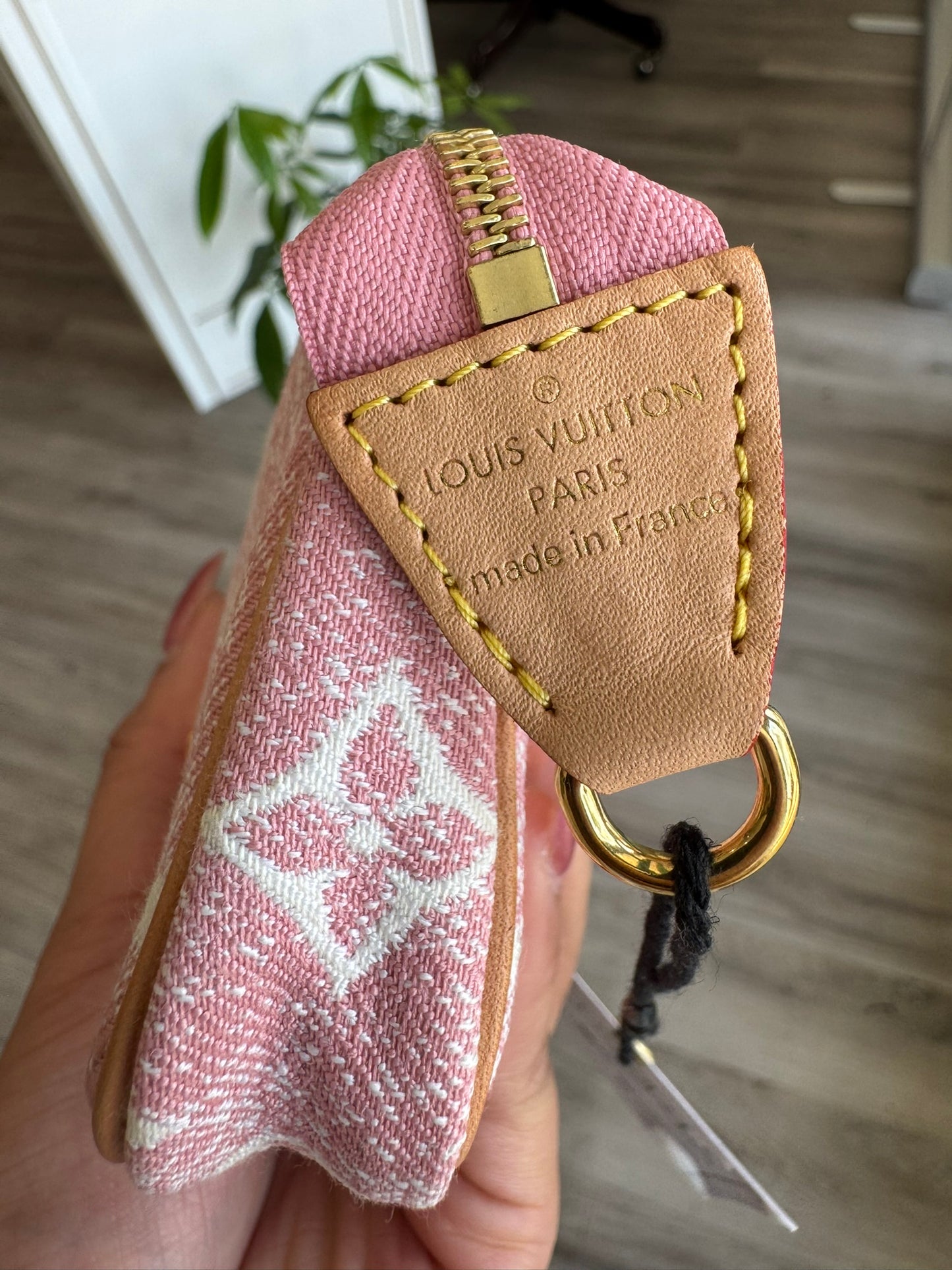 Louis Vuitton Micro Denim Pochette in Pink Monogram Denim