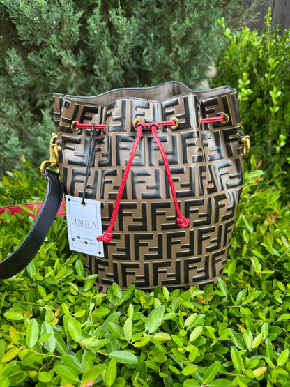 Fendi Mon Tresor Bucket Bag – Bi-Color Cherry Red