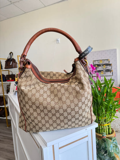 Gucci GG Hobo Bag in Classic Monogram Canvas