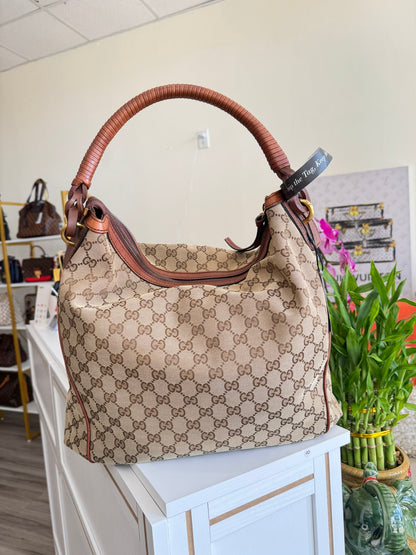 Gucci GG Hobo Bag in Classic Monogram Canvas