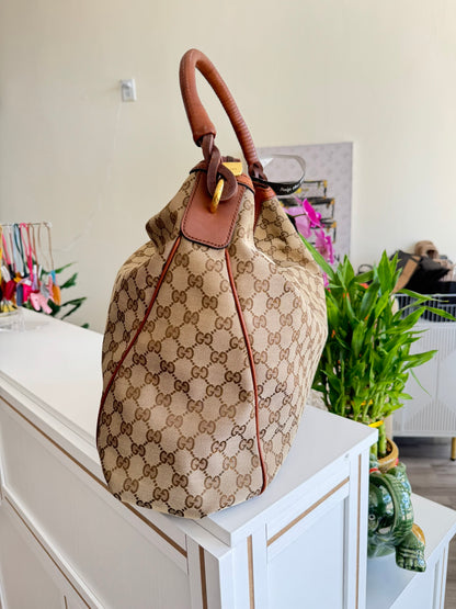 Gucci GG Hobo Bag in Classic Monogram Canvas