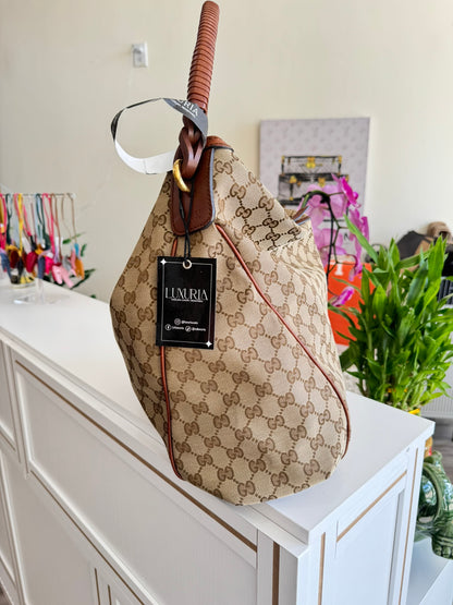Gucci GG Hobo Bag in Classic Monogram Canvas