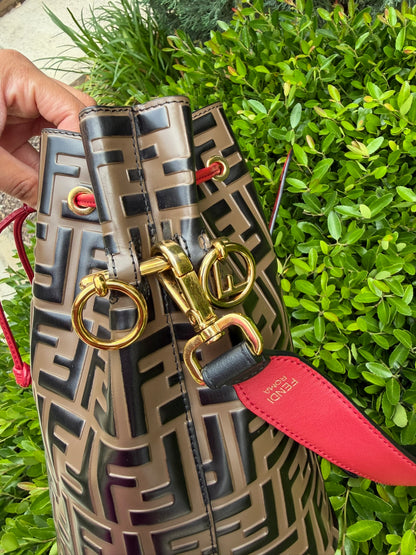 Fendi Mon Tresor Bucket Bag – Bi-Color Cherry Red