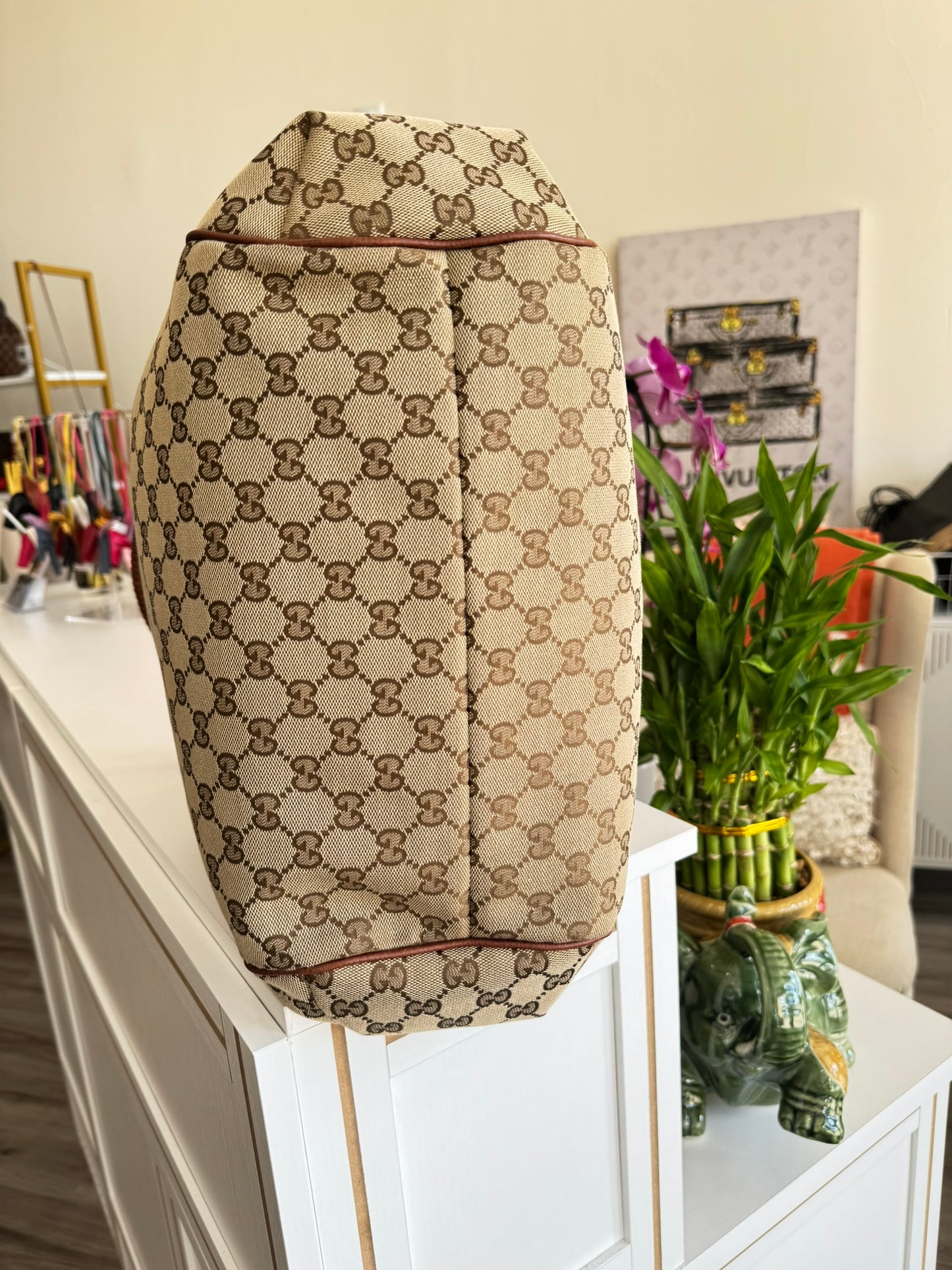 Gucci GG Hobo Bag in Classic Monogram Canvas