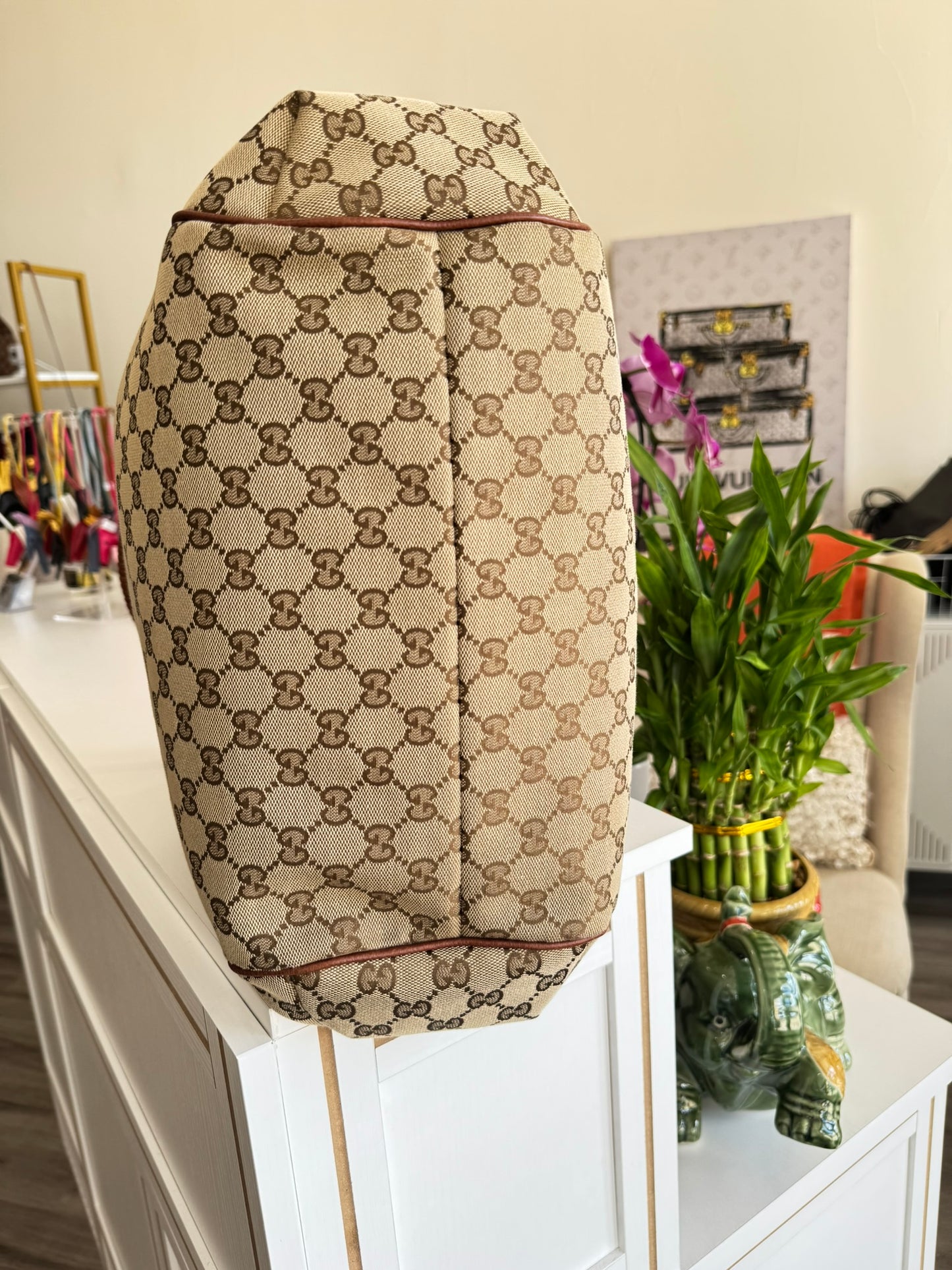 Gucci GG Hobo Bag in Classic Monogram Canvas