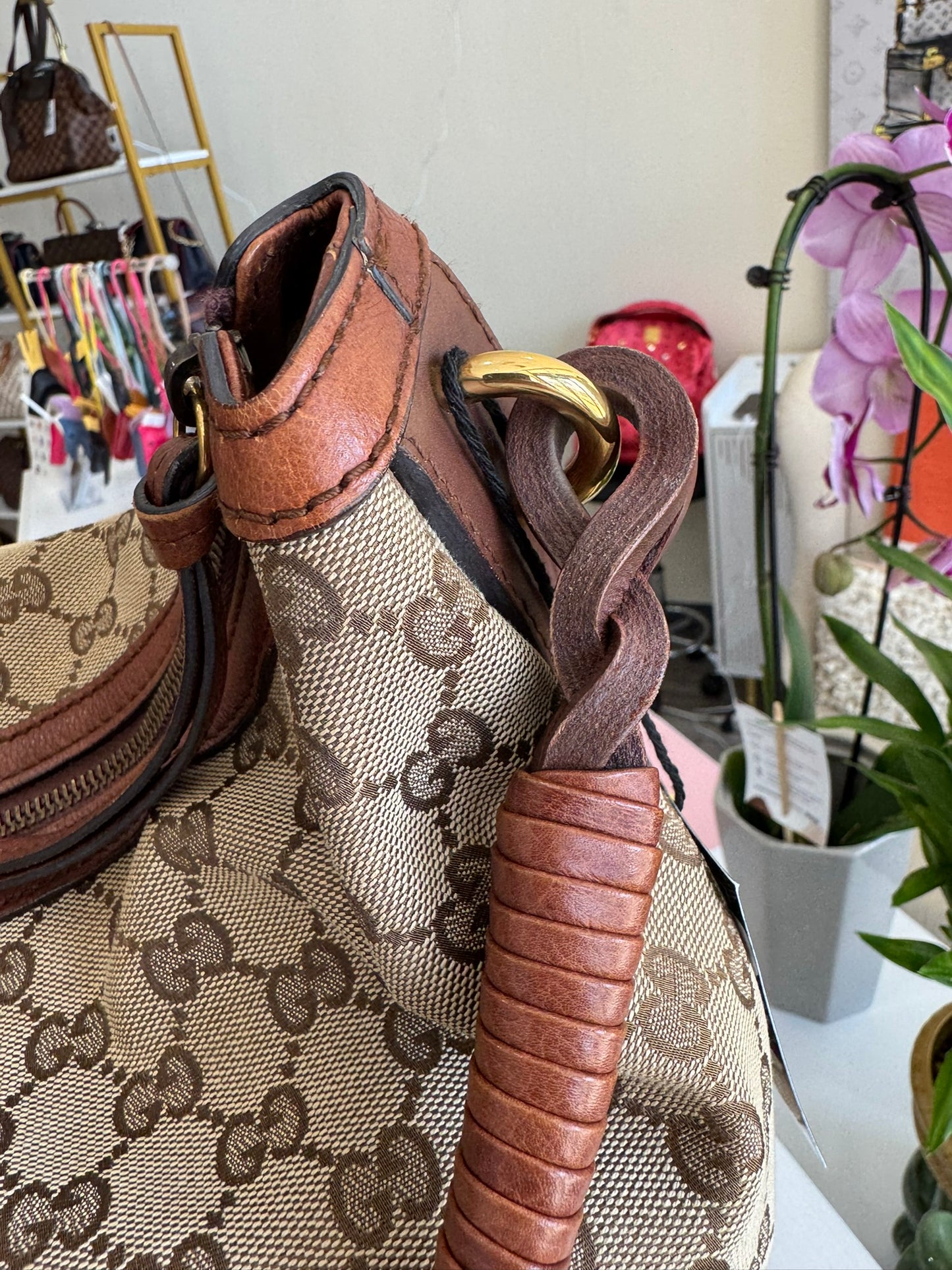 Gucci GG Hobo Bag in Classic Monogram Canvas