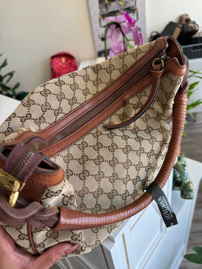 Gucci GG Hobo Bag in Classic Monogram Canvas